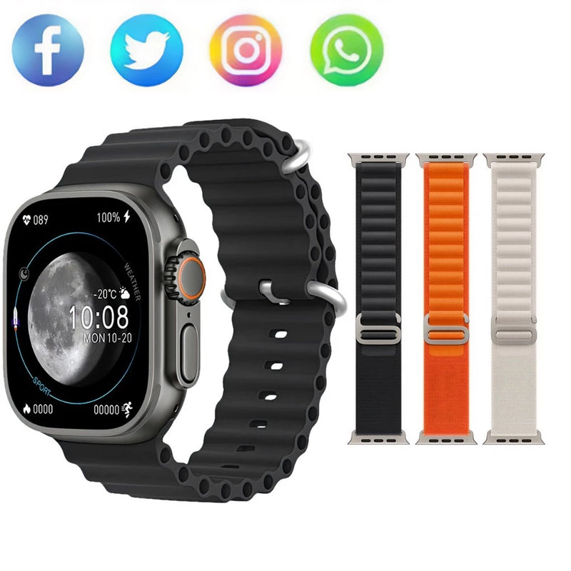 Relogio Smartwatch S8 Ultra+ Android/ios Original 49mm com 3 Pulseiras