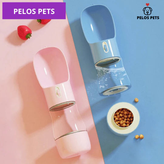 Bebedouro e Alimentador Portátil Pelos Pets (Cães e Gatos)