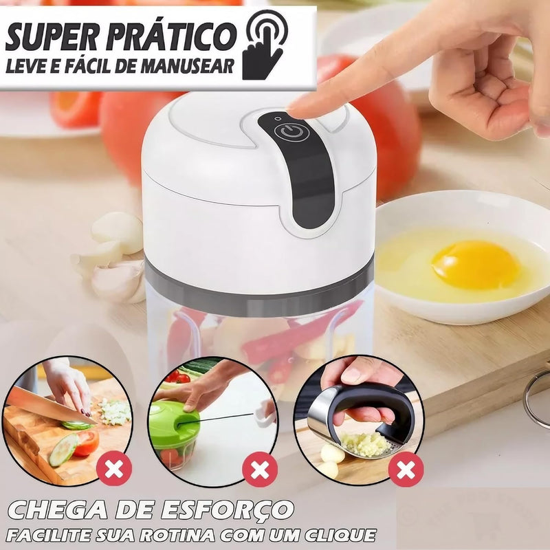 Mini Processador Triturador Sem Fio Elétrico 250ML