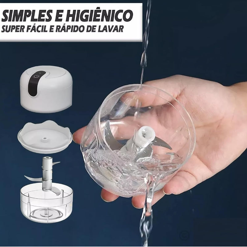 Mini Processador Triturador Sem Fio Elétrico 250ML