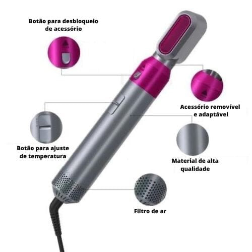 Escova Modeladora 5 em 1 - New Hot Air Styler 2024 ORIGINAL